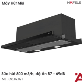 Máy Hút Mùi Âm Tủ Mặt Kính Đen HH-SG70A Hafele 533.89.021
