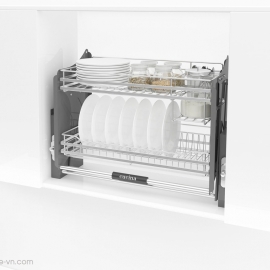 Rổ Chén Đĩa Di Động 800mm Kèm Ống Đựng Đũa Cucina 504.76.137