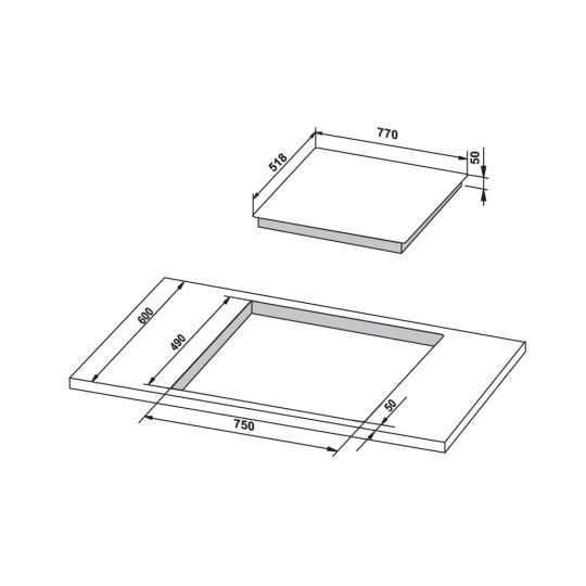 Bếp Từ Âm 3 Vùng Nấu HC-IS773EA Hafele 535.02.242