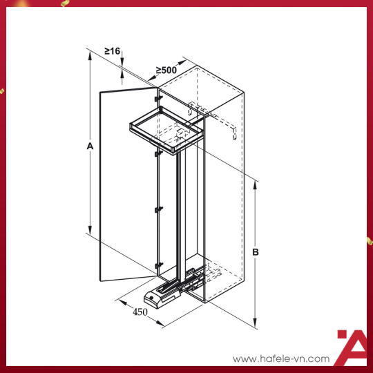Bộ Kệ Convoy Lavido 600mm Hafele 549.63.486