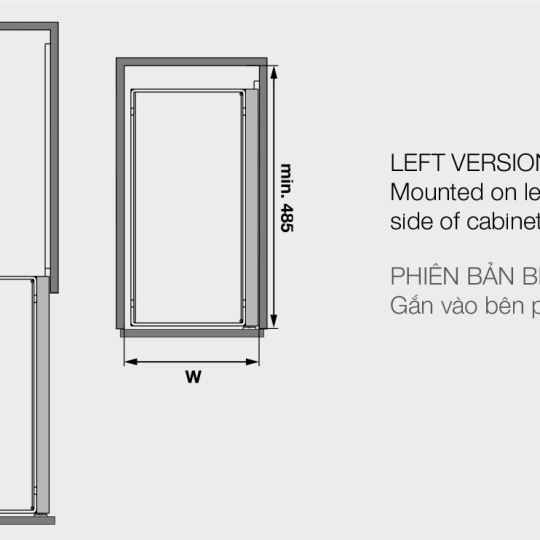 Bộ Rổ Kéo Comfort II 300mm Trái Hafele 545.53.763