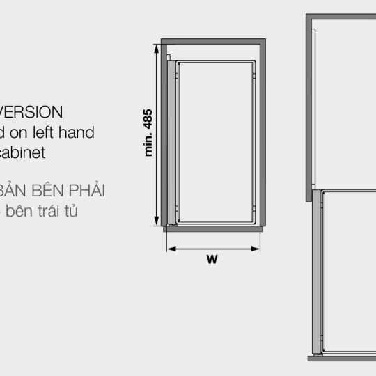 Bộ Rổ Kéo Comfort II 400mm Phải Hafele 545.53.968