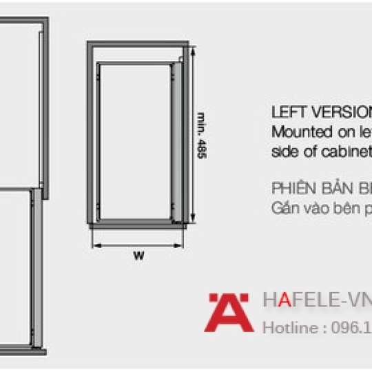 Bộ Rổ Kéo Comfort II Mở Phải 300mm Hafele 545.53.762