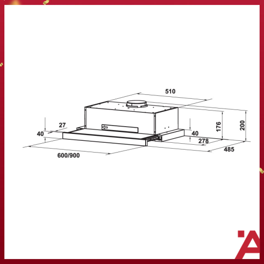 Máy Hút Mùi Âm Tủ HH-TT70A 70cm Hafele 533.86.817
