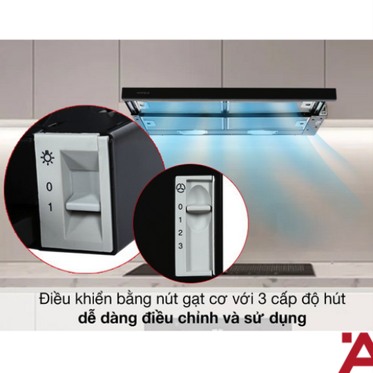 Máy Hút Mùi Âm Tủ Mặt Kính Đen HH-SG70A Hafele 533.89.021