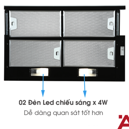 Máy Hút Mùi Âm Tủ Mặt Kính Đen HH-SG70A Hafele 533.89.021