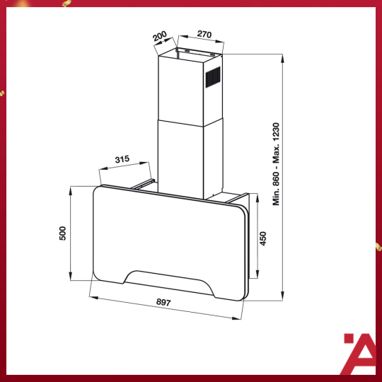 Máy Hút Mùi Áp Tường HH-WVGS90A Hafele 533.80.203