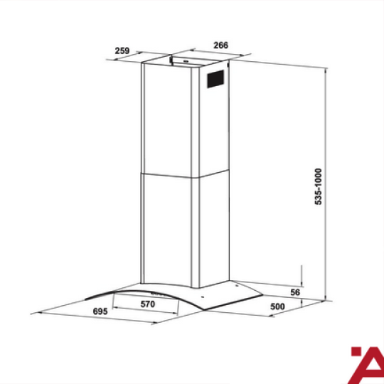 Máy Hút Mùi Gắn Tường HH-WT70A 70cm Hafele 533.86.807