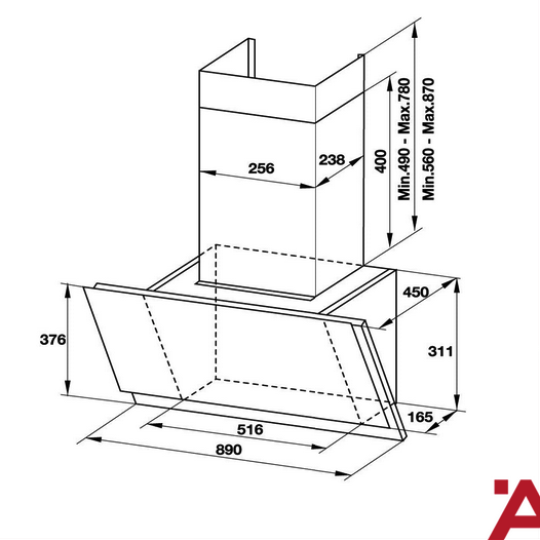 Máy Hút Mùi Gắn Tường HH-WVS90A Hafele 533.86.003