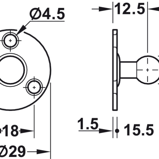 Pittong Đẩy Cánh Tủ 60N Hafele 373.82.001