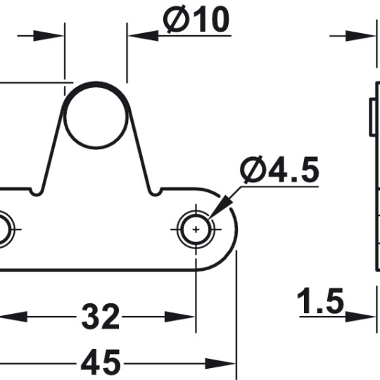 Pittong Đẩy Cánh Tủ 60N Hafele 373.82.001
