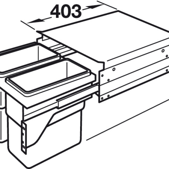 Thùng Đựng Rác 600mm Hafele 502.73.902