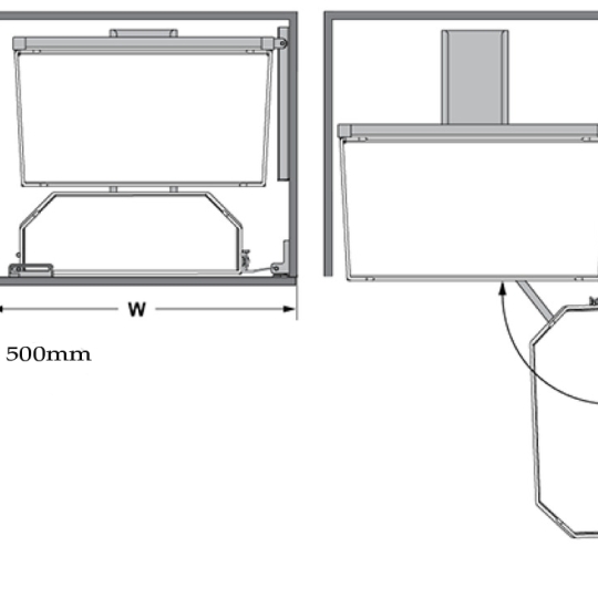 Tủ Đồ Khô 500mm Tandem Pantry Hafele 545.94.632