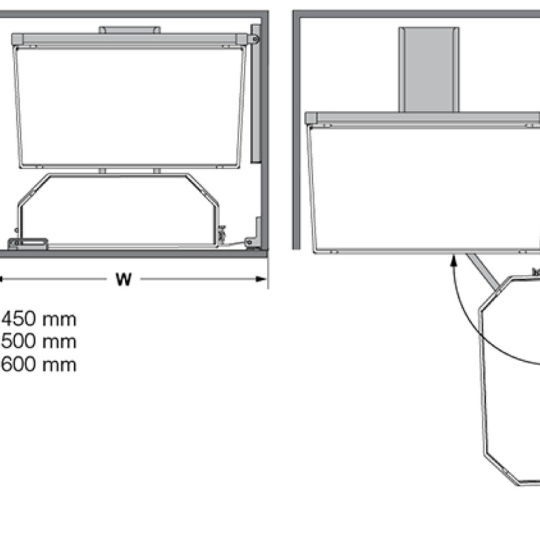 Tủ Đồ Khô 600mm Tandem Pantry Hafele 545.94.650