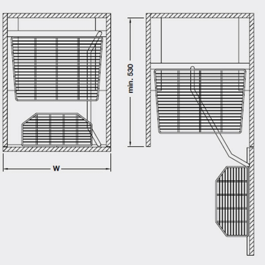Tủ Đồ Khô Milan Series 450mm Hafele 549.91.143